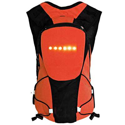 USB rechargeable turn light panel signal led backpack