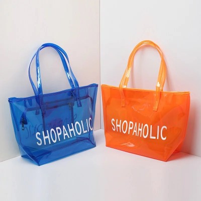 transparent PVC jelly shopping bag