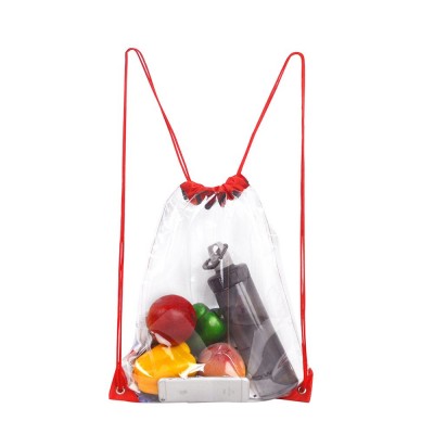 Clear PVC drawstring backpack