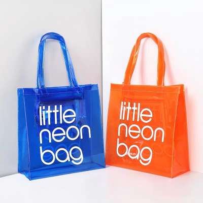 Clear pvc tote bag  with zipper